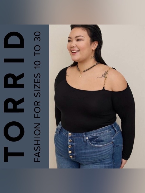 torrid Tops - Torrid Black Off-Shoulder Super Soft Chain Strap Top, NWT!